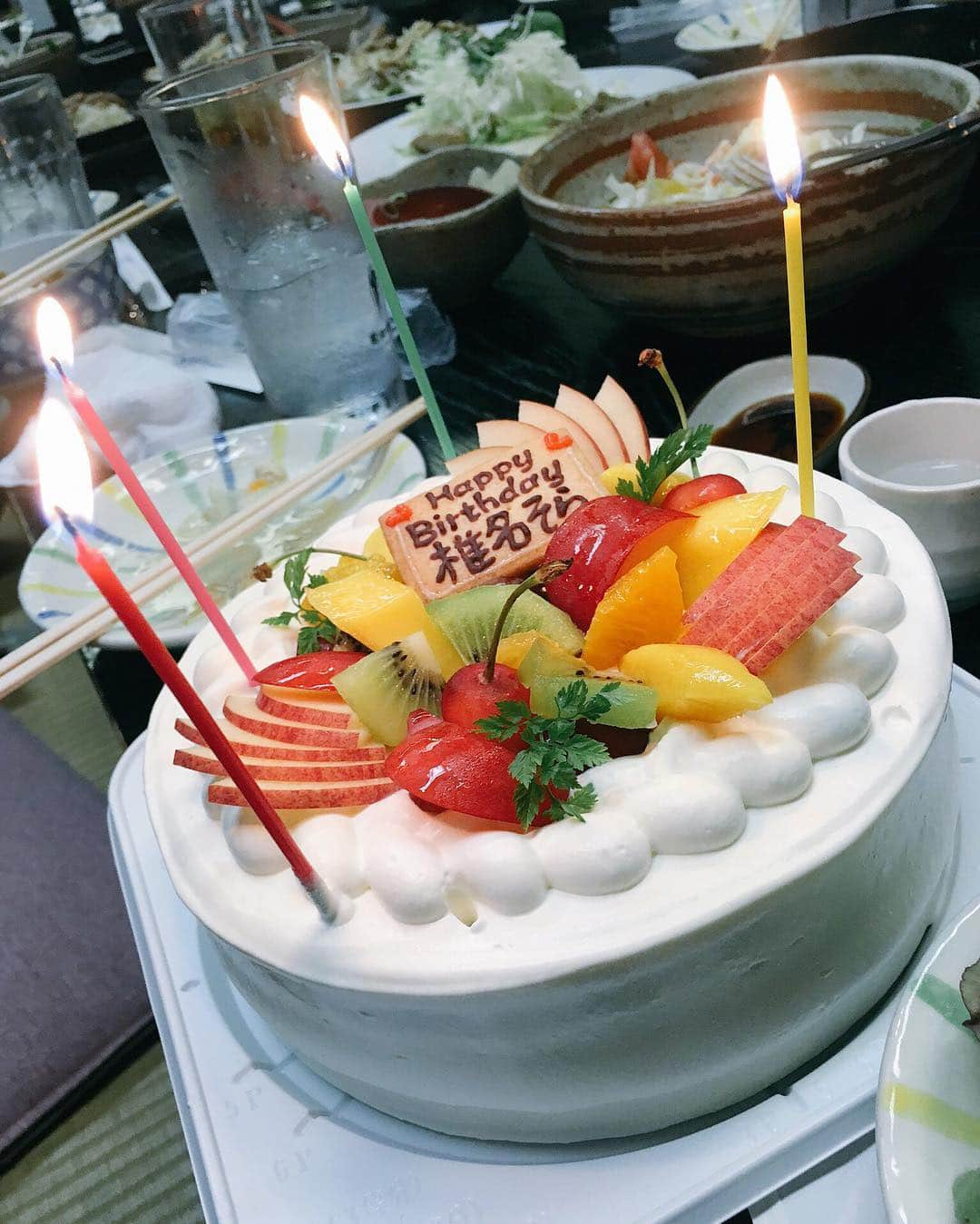 椎名そらさんのインスタグラム写真 - (椎名そらInstagram)「早めの誕生日祝ってもらった♡推しメンのあやりんの誕生日に祝ってもらえてちょっと嬉しい。笑」6月30日 10時38分 - shiina_san0712