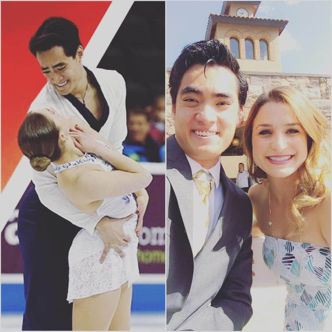 マデリーン・アーロンのインスタグラム：「Happy Birthday to my wonderful partner! Hope you're having a great day! Looking forward to another exciting season together!! 🎂🎉 #24 #SkateAmerica #7years @max_settlage」