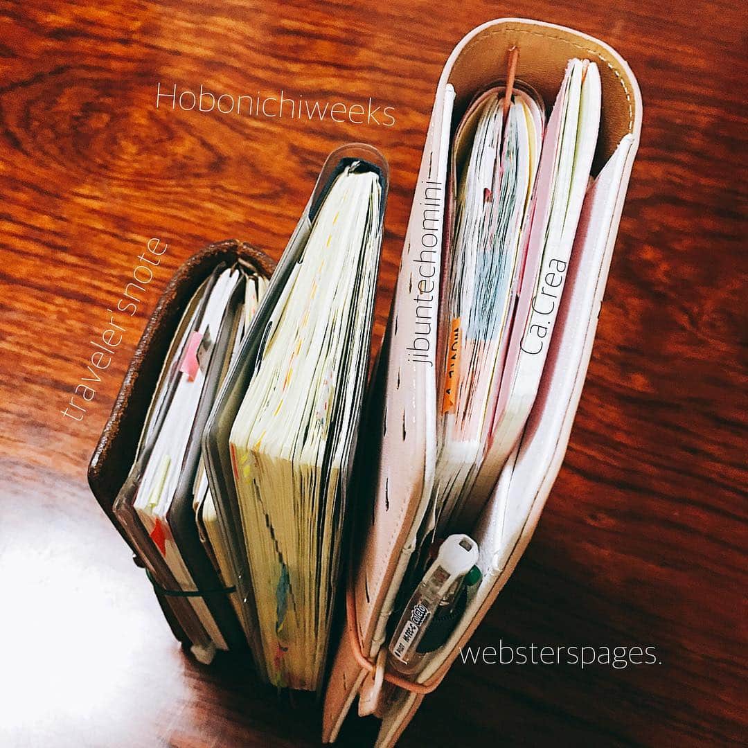しあわせはんこさんのインスタグラム写真 - (しあわせはんこInstagram)「上から見た手帳達も好き。  #travelersnotebook #トラベラーズノートパスポートサイズ #トラベラーズノート #ほぼ日weeks #ジブン手帳 #カクリエ」7月2日 21時27分 - siawasehanko