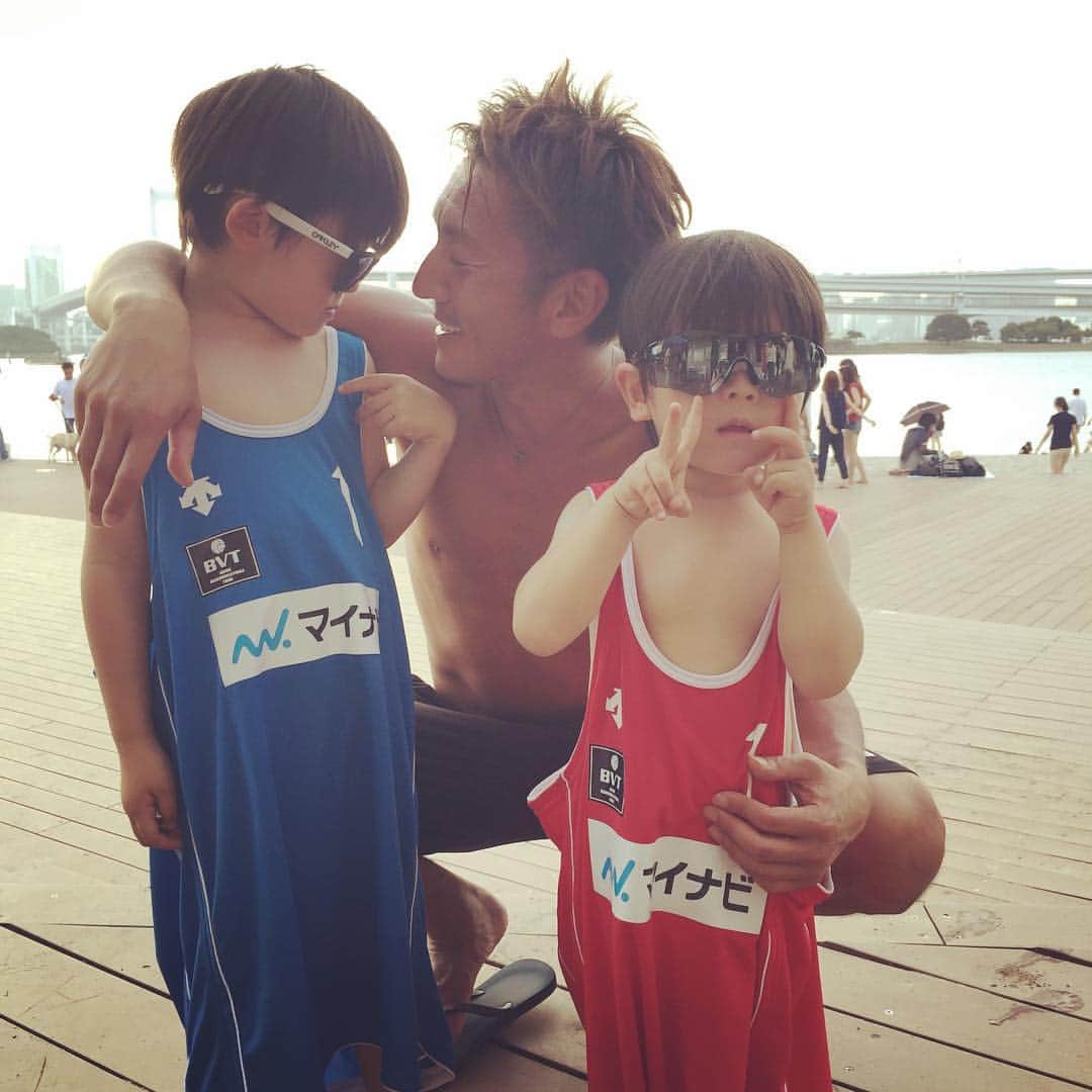 菅山かおるのインスタグラム：「優勝❗️❗️ #お台場 #マイナビ #ビーチバレー #優勝」