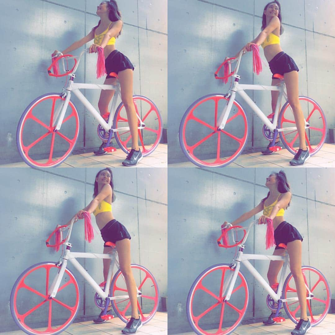 森星さんのインスタグラム写真 - (森星Instagram)「My girl power bike💘💘💘💘💘💘」7月6日 9時39分 - hikari