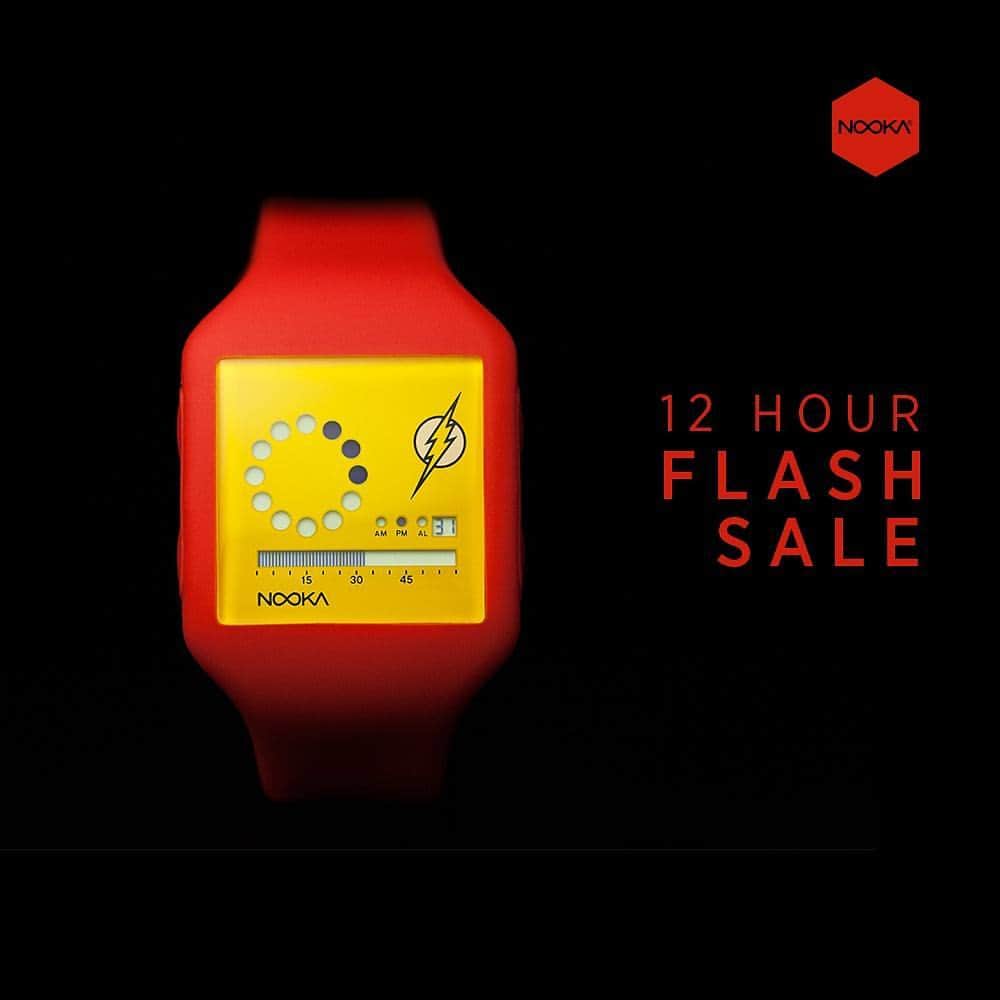 ヌーカのインスタグラム：「We've saved the fireworks for tonite. Flash Sale. 60% Off Sitewide. 12 Hours Only. Get it Before It's Gone In A Flash #nooka #flash #flashsale #dccomics #suicidesquad #justiceleague #sale #womw #watchesofinstagram #swag #wristgame #art #design #deals」