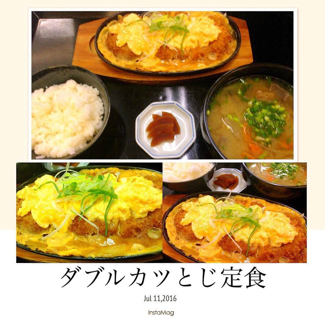 【公式】大分クレインホテル高城店のインスタグラム：「本日の日替わり夕食は 『高級豊後健康たまごのとんかつとメンチカツのダブルカツとじ定食』です🎶 是非ご賞味ください🌟 #豊後高田 #卵 #とんかつ #メンチカツ#カツ丼とラーメン食べました #定食 #今日の夕食#クレインホテル」