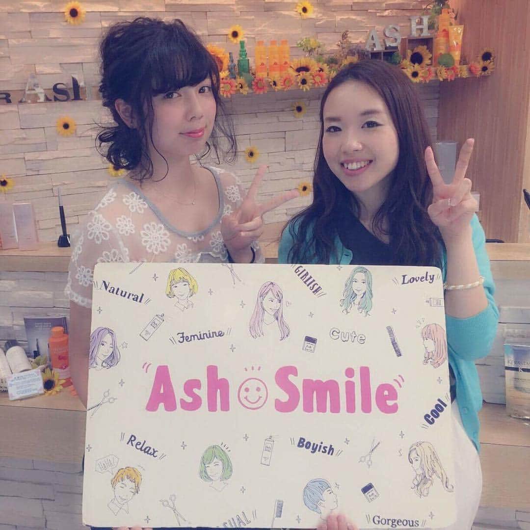 HAIR Ash MAKEのインスタグラム：「ash_smile_😄😄😄 #ash桜木町 #ash_smile #ash #hair #happy #smile #instagood #スマイル #笑顔 #桜木町 #7月 #hairstyle #美容室アッシュ #ヘアサロン」