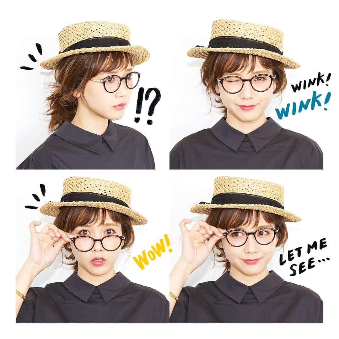 Zoff Officialのインスタグラム：「Zoff × RINA TANAKA "RETRO GIRLS COLLECTION 2016" #田中里奈 さん2回目のプロデュースとなるメガネコレクション大好評発売中 🎉✨✨写真はコレクションの一つのRETRO SWEET BOSTON。サイドに #Latia のリン グとお揃いのブレード模様をあしらった、みんなに似合う「定番」シェイプ。アクセサリーのようにかけこなしたいモデルです💗 シャツ＋カンカン帽で、夏のお嬢さんコーデ。メガネを合わせるとガーリーさがうまく引き算できます。 ： RETRO SWEET BOSTON ZA61018_C-1 ¥7,000(+tax) ： 詳しくはZoffオンラインストアをチェック👀✨✨ #RertoGirlsCollection #待望のコラボメガネ発売開始 #オンラインストアでもご購入いただけます #詳しくはプロフィールのリンクからどうぞ  #zoff #zoff_eyewear #ゾフ #eyewear #glasses #sunglasses #メガネ #眼鏡  #rinatanaka #harajuku #aomojikei #青文字 #shogosekine #👓」