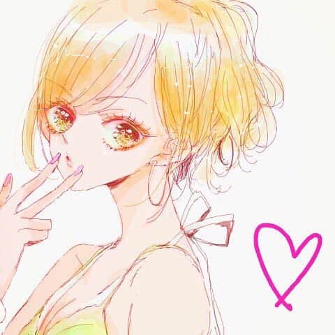 山中絢子のインスタグラム：「今でもこうやって私のイラスト描いてくれてる子がいて嬉しい…😭✨第一世代恵比寿マスカッツに入りたての私を描いてくれたみたい💖  #美化200% #イラスト #こんな可愛い訳がない #第一世代 #恵比寿マスカッツ #illustration  #portrait  #happy #目覚めちゃったからpost」