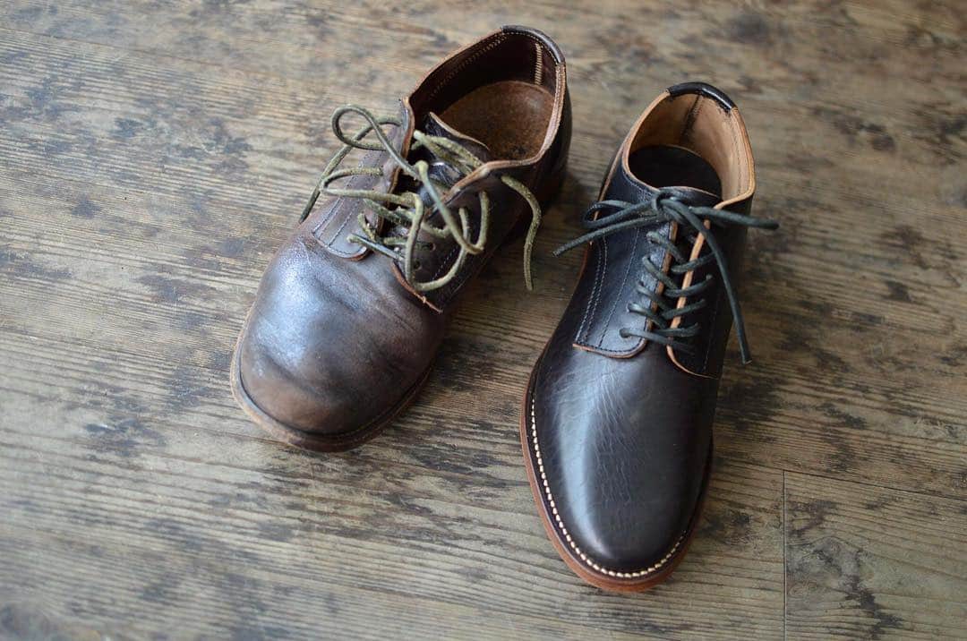 のインスタグラム：「Customer's snap  ホースバットの経年変化がすごかったので、撮らせていただきました^ ^  Makers HORSE SINGLE color_BLACK  #Makers #メイカーズ  #埼玉 #大宮 #ashoes」