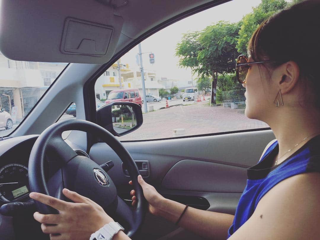 RENA（久保田玲奈）さんのインスタグラム写真 - (RENA（久保田玲奈）Instagram)「宮古島ついて久々に運転！(°_°)こわい。安全運転⚠️」7月24日 18時14分 - sb_rena