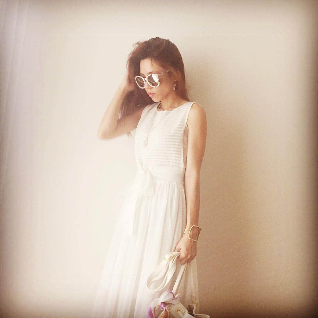 中川紗耶加のインスタグラム：「#ootd #colortl #outfit #2016夏 #coordinate #私服 #ss #summer #マキシワンピ #ホワイトコーデ #スカーフコーデ #プチプラコーデ #大人かわいい」