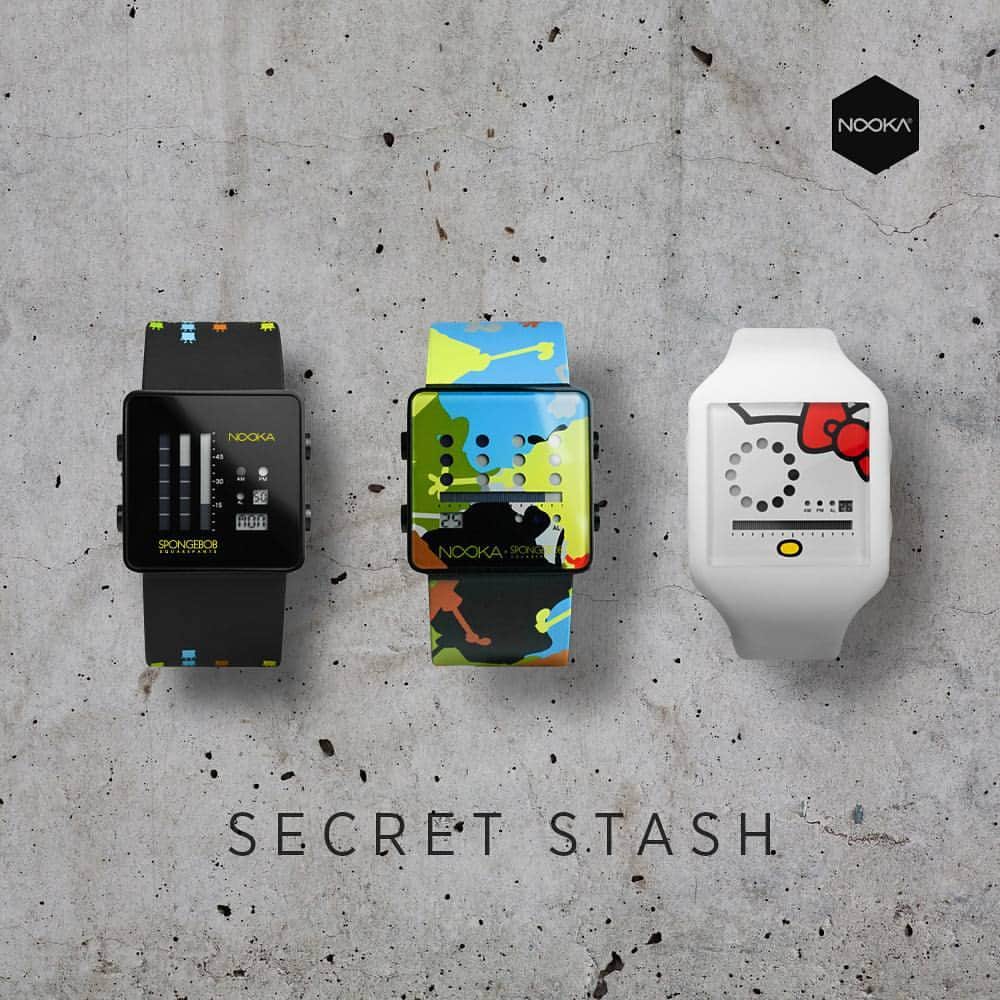ヌーカのインスタグラム：「Shh!....We Found A Secret Stash of Hello Kitty and SpongeBob Watches and We're Adding Them To Our Vault (Click Link In Bio) Limited Quantities Grab Them While You Can #Nooka #SpongeBob #hellokitty #clearance #sale #limitededition #coolwatches #womw #collectorsitem」