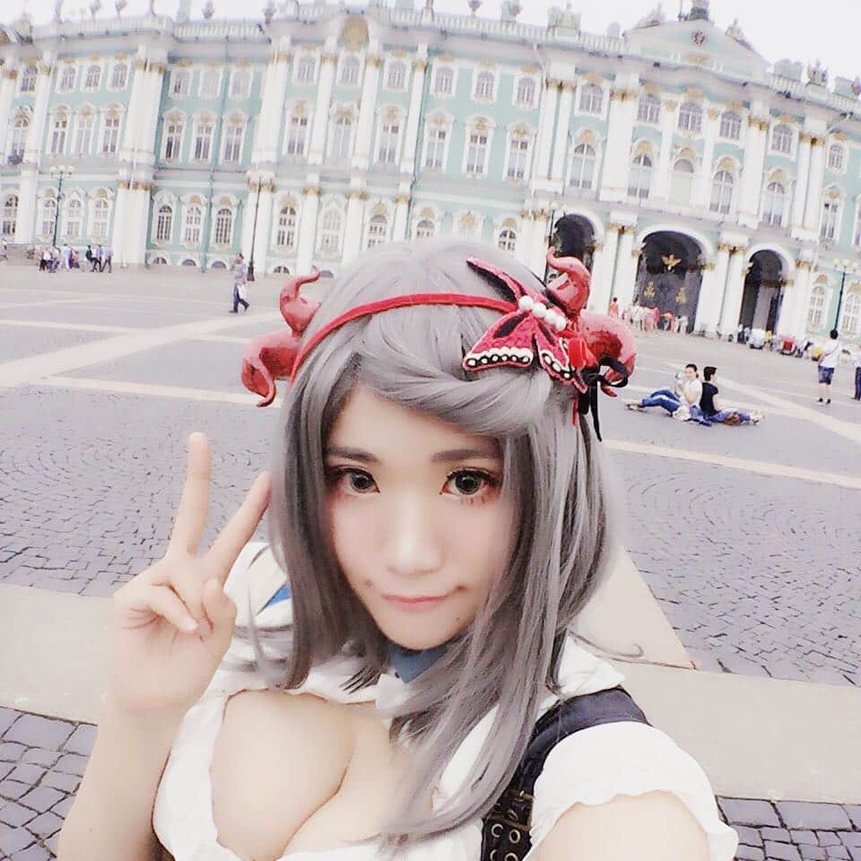 太宰ガロのインスタグラム：「#cosplay #orignal #sankt_petersburg  エルミタージュ美術館とぱしゃり」