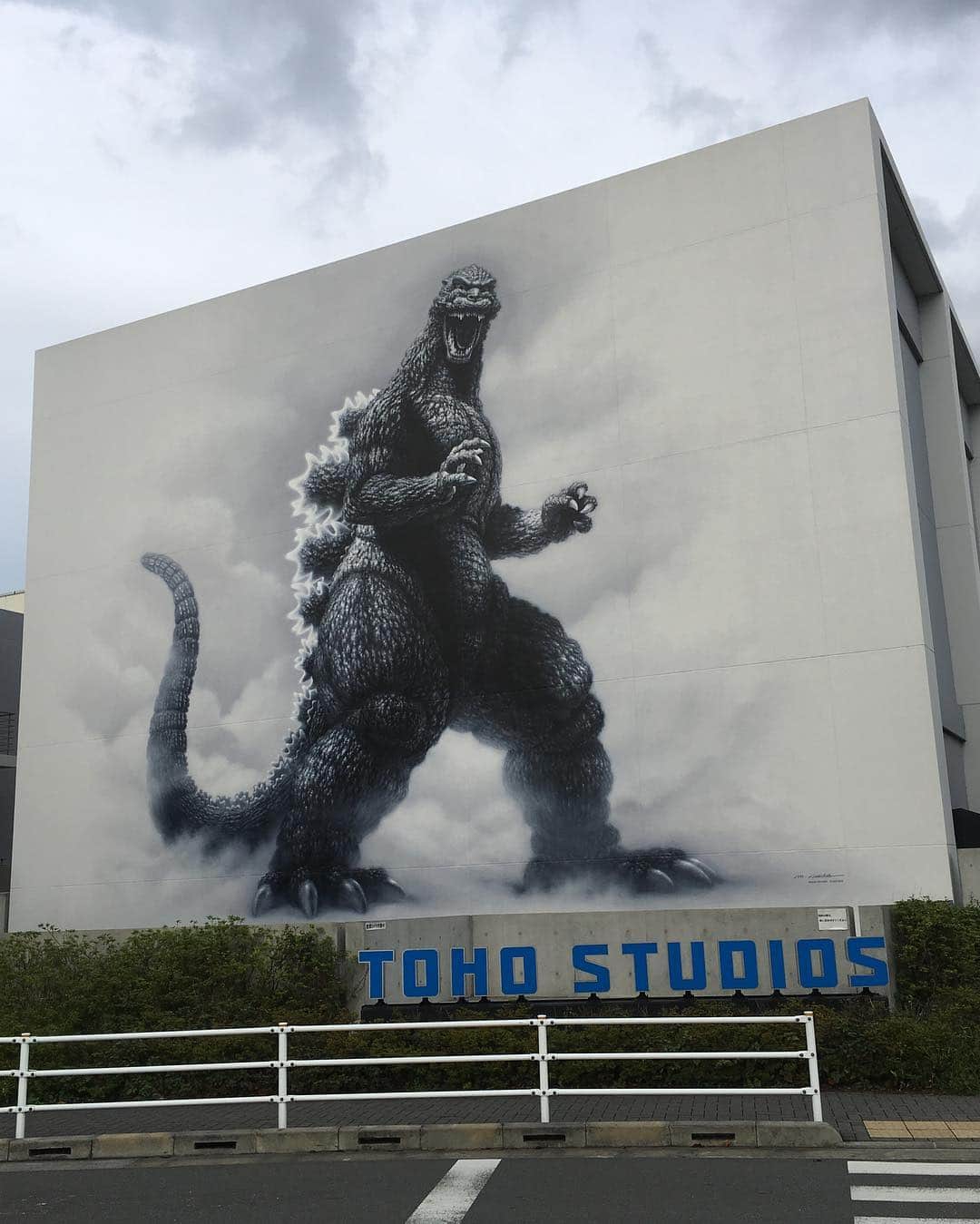 小林真文のインスタグラム：「チャリで道に迷いゴジラに呼ばれる」