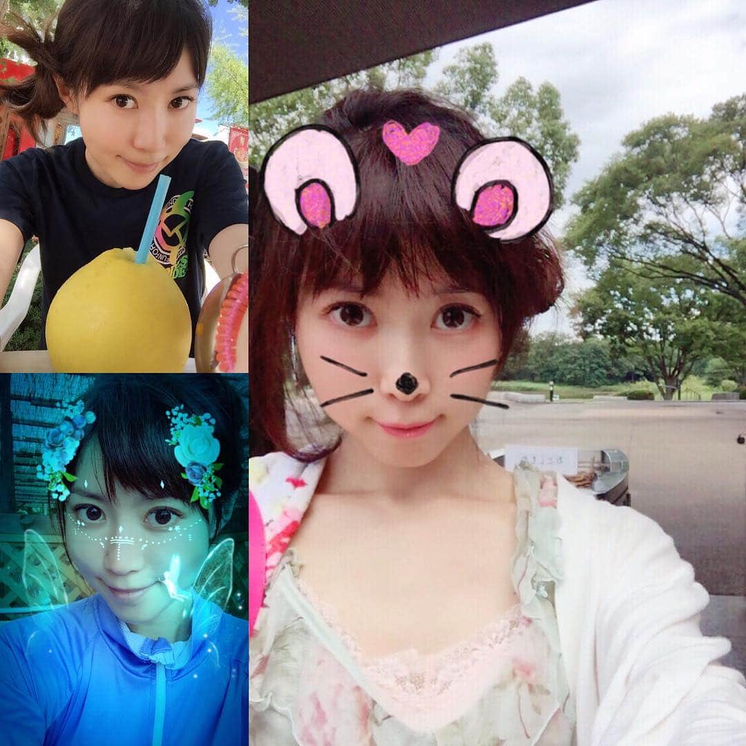 伊沢千夏のインスタグラム：「ᐝ暑〜い( ˊ̱˂˃ˋ̱ ) #猛暑 #夏日 #プールに行った日のこと #この日は急な雷雨 #公園 #ぷーちゃん夏バテ #トフィも夏バテ #紫外線やばめ #日焼け止め嫌い 笑」