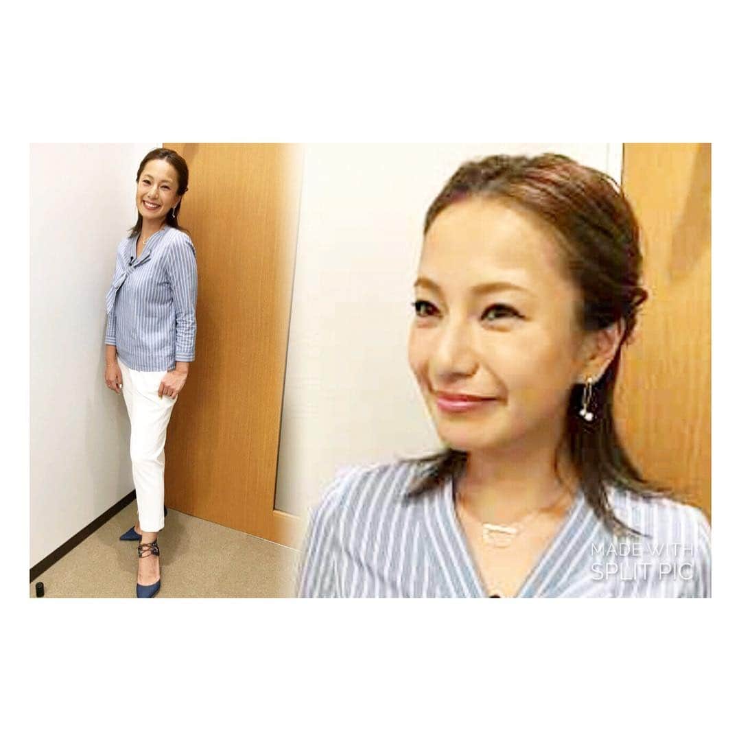 三船美佳さんのインスタグラム写真 - (三船美佳Instagram)「🏡 毎日放送『#住人十色 』9/3(土)17:00〜17:30放送 ブラウス→  #trois パンツ→ #partisan #住人十色衣装 ネックレス→ #raffia_kobe #stylistumina」9月3日 11時15分 - mikamifune_official