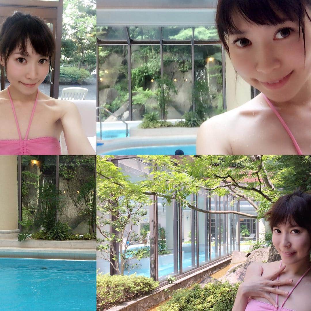 伊沢千夏のインスタグラム：「プール&スパ✧︎◝︎(*´꒳`*)◜︎✧︎˖ #family #夏休み  #summer  #pool  #きもちー  #sogood  #いかがお過ごしですか #ごきげんよう」