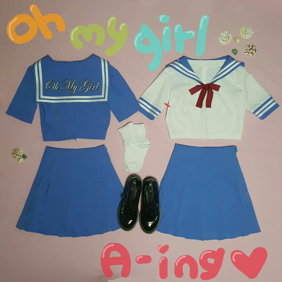 OH MY GIRLさんのインスタグラム写真 - (OH MY GIRLInstagram)「👗 #오마이걸 #OHMYGIRL #OMG #내얘길들어봐 #Aing #아잉 #OHMYGIRLLOOK #daily #데일리 #오늘 #일상 #ootd #outfit #outfitoftheday #8 #👭👭👭👭 #스쿨룩 #lovely」8月16日 12時45分 - wm_ohmygirl