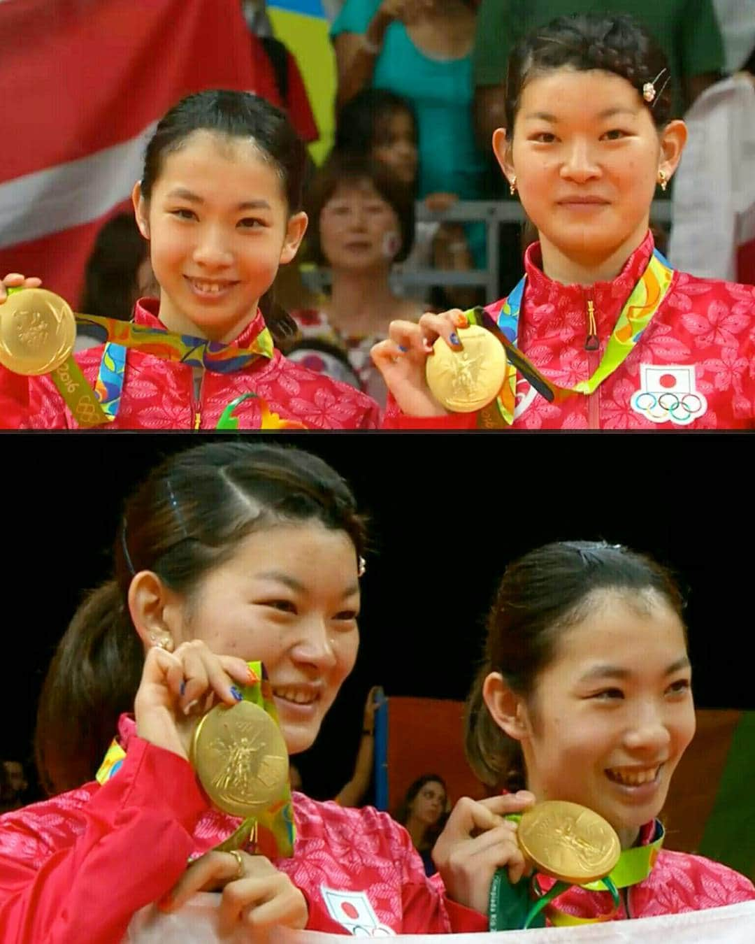 松友美佐紀のインスタグラム：「Yeaahh..!! Finally win the Rio Olympics 2016 Gold Medal, it was such a tough and tight game, thank's for the support!  Rio Olympics 2016, Finals result:  JPN vs DEN Matsutomo M./Takahashi A. vs Juhl K.R. /Pedersen C. WIN 18:21 21:9 21:19  #ayakatakahashi #misakimatsutomo #badminton #rioolympics2016 #rio2016 #finals #champions #goldmedal #goldmedalist #champions #teamjapan #olympics #バドミントン」