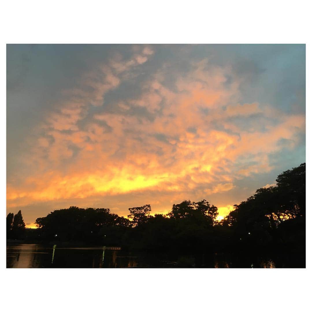上原香代子さんのインスタグラム写真 - (上原香代子Instagram)「最高の夕焼けでした。 これよりもっともっとキレイでした。また明日から気合いいれて頑張ろうと思います。 #nofilter #夕焼け #かよこさんぽ」8月21日 21時13分 - kayoko_uehara
