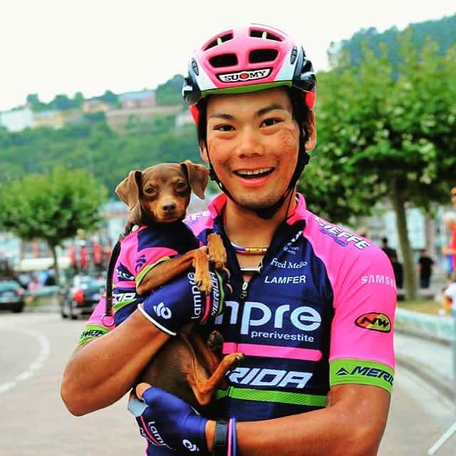 新城幸也さんのインスタグラム写真 - (新城幸也Instagram)「#LV2016 #コリン #ミニピン  #ミニピンチョコタン  #ミニチュアピンシャー  #スペイン #コリンも暑さに負けずに頑張ってます #たくさんの人にお世話になりながら」8月26日 18時29分 - yukiyaarashiro