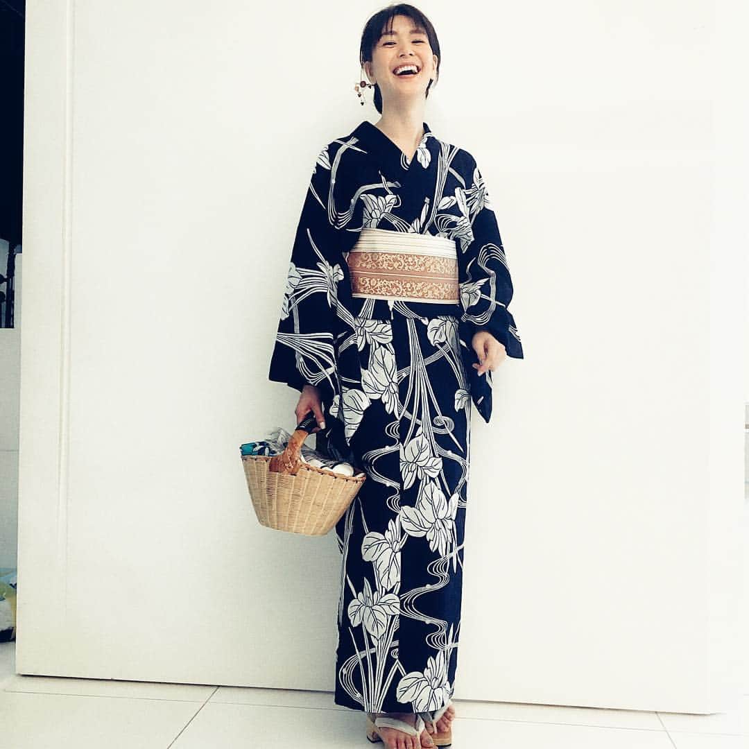 知花くららさんのインスタグラム写真 知花くららinstagram 浴衣 ゆかた かごバッグ くららと着物 Kuraraandkimono 8月27日 16時15分 Chibanakurara Official