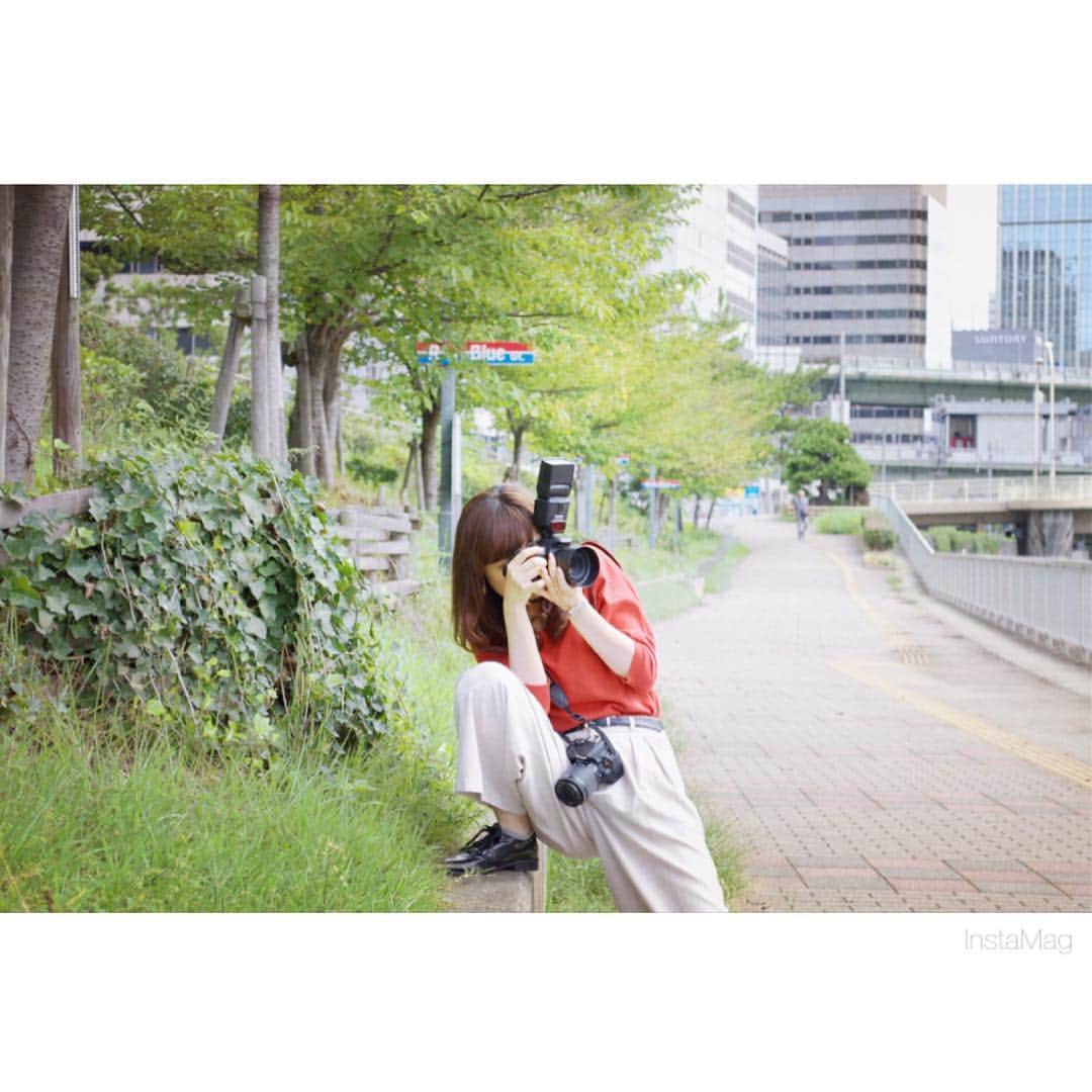 岡本愛加のインスタグラム：「カメラマンDébut💃 なんでも出来る女に なりたいよ！！！ #カメラ #Canon #福島 #堂島 #朝日放送」