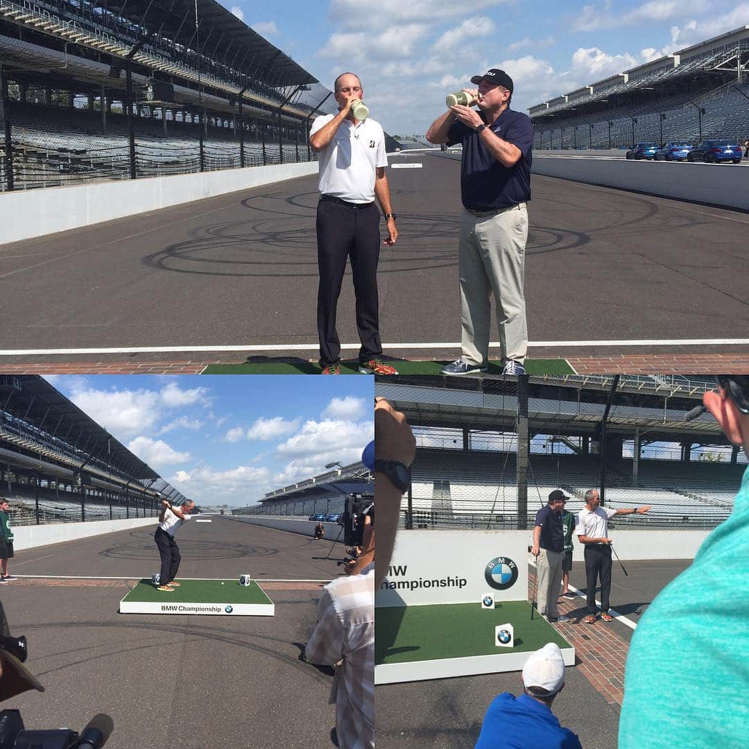 マット・クーチャーのインスタグラム：「Amazing day at Indianapolis Motor Speedway with Charlie Rymer and my friends from BMW.」