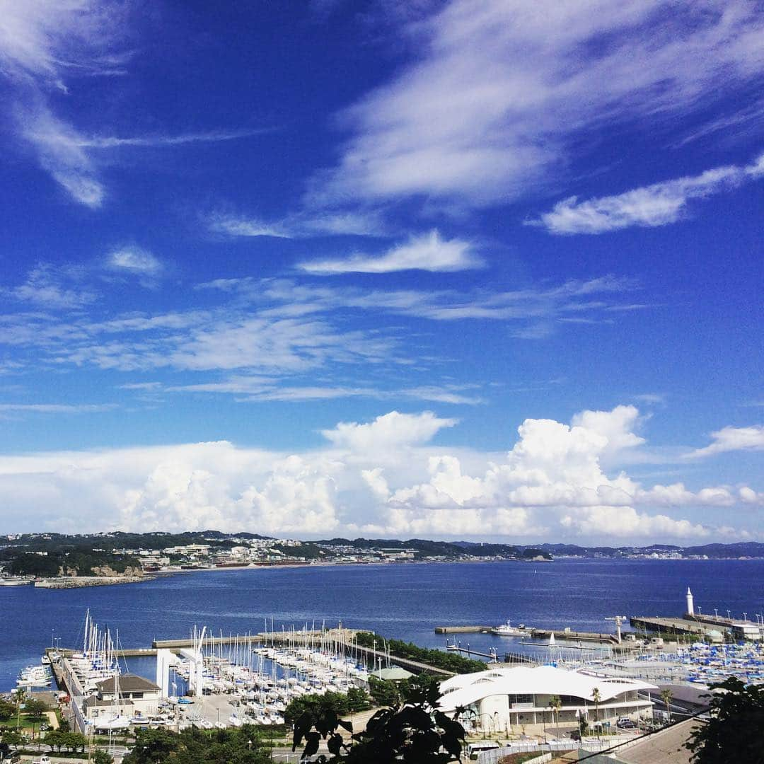 櫻井美咲さんのインスタグラム写真 - (櫻井美咲Instagram)「最近天気予報の割に綺麗な空が見れる。高台から青空と海を見ると元気でるなぁ！ #SHONAN#sky#sea」9月9日 14時11分 - beautiful_bloom_