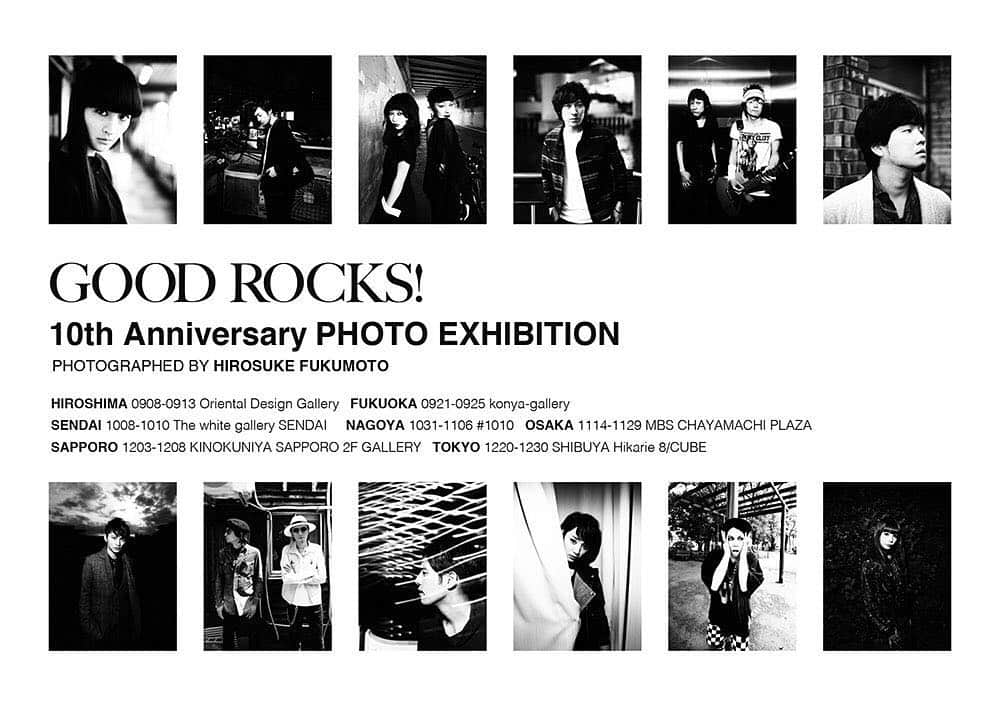 金子ノブアキさんのインスタグラム写真 - (金子ノブアキInstagram)「紙の質やモノトーン写真の世界観にこだわった音楽雑誌「GOOD ROCKS!」創刊10周年を記念した写真展が広島を皮切りに全国で開催。 金子ノブアキの写真も展示されます。 入場無料。ぜひ！ http://www.goodrocks10th.com #金子ノブアキ #nobuakikaneko  #GOODROCKS #photoexhibition  #フクモトヒロスケ」9月10日 9時35分 - nobuakikaneko_official