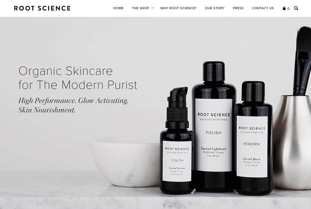 ティモシーエベレストのインスタグラム：「Customer showcase: check out the lovely site of @rootscience, powered by our Shopkeeper WordPress theme: shoprootscience.com  #customerspotlight #organicskincare #rootscience #shopkeeper #wordpresstheme #ecommerce」