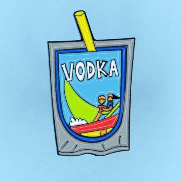 Coveted Societyのインスタグラム：「Why have juice when you can have #vodka 🙋🏻🙋🏼🙋🏽🙋🏾 💦 one of our fav pins from our collab with @laserkitten 💕 available now www.covetedsociety.com」