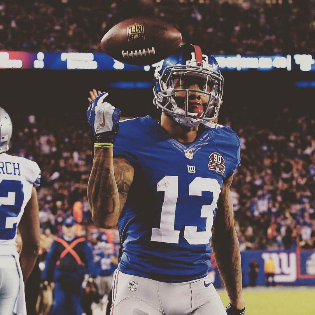 のインスタグラム：「making it look easy . 🐐 #obj #nyg」