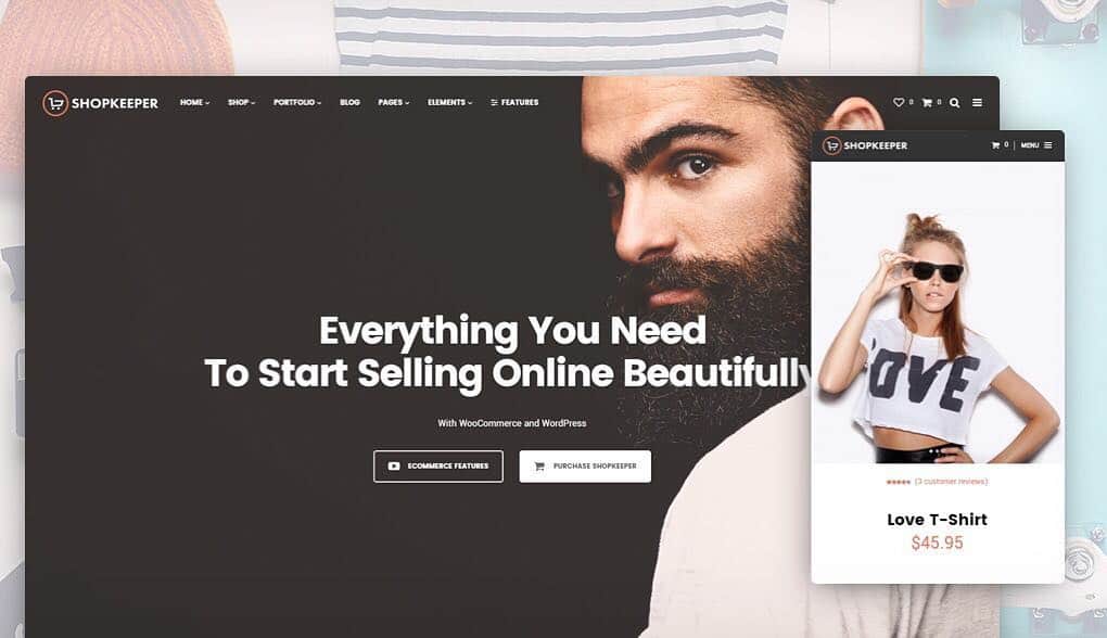 ティモシーエベレストのインスタグラム：「👉 shopkeeper.wp-theme.design "Shopkeeper should be your number 1 pick for an e-commerce theme if you'll settle for nothing less than exceptional UX. Everything you need to build a site and start selling online is contained in this responsive, pixel perfect premium theme." By Speckyboy Design Magazine  #ecommerce #wordpresstheme #shopkeeper #design #ux #speckyboy #uxdesign #pixelperfect」