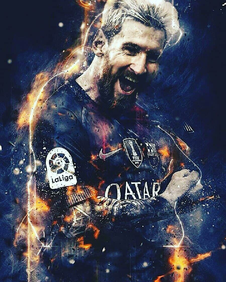 AZのインスタグラム：「#والپيپر زيبا از #كينگ#مسي 👌🏻❤️♥️ @footballkala  #fcbarcelona」