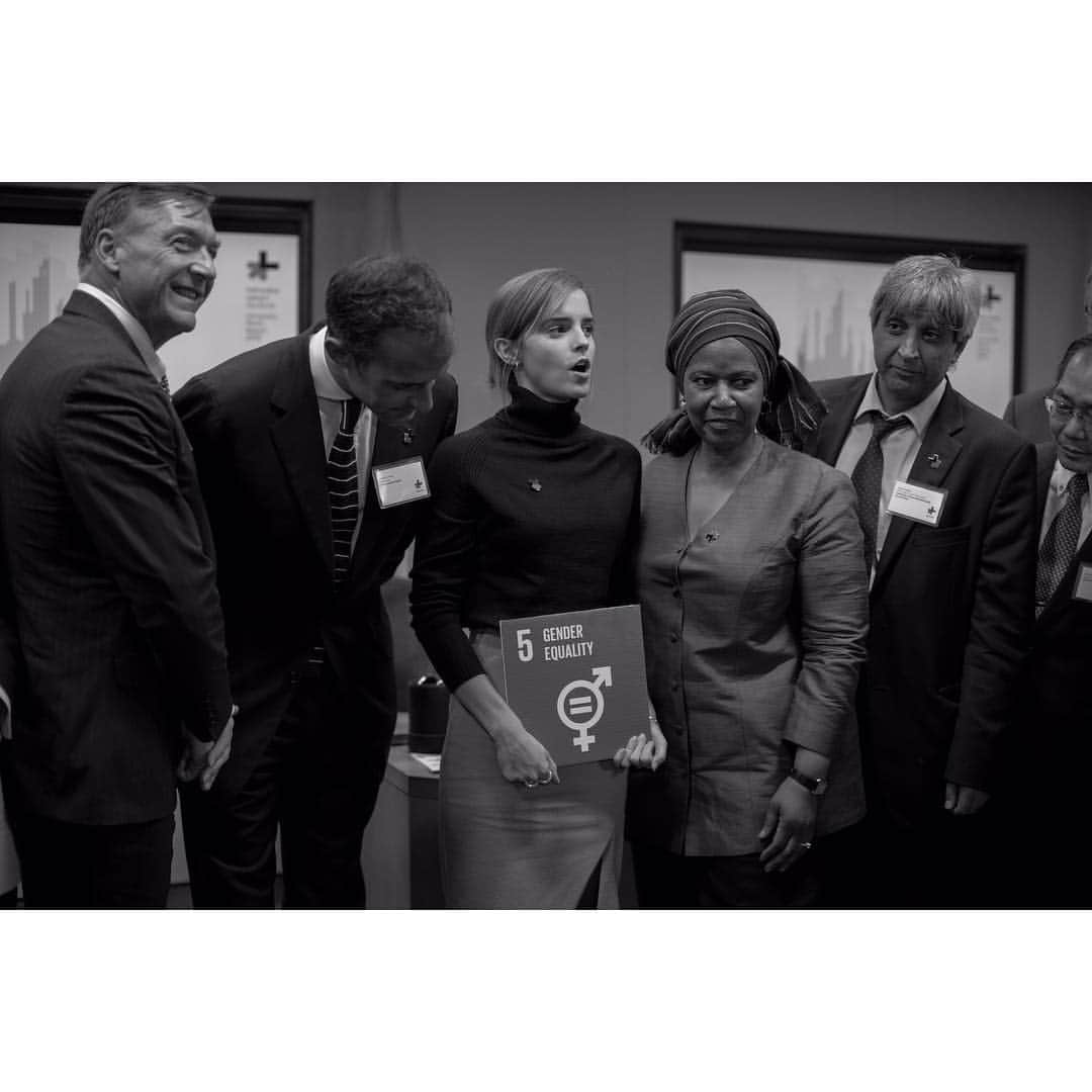 エマ・ワトソンのインスタグラム：「Brilliant launch of #IMPACT10x10x10 #ParityReport at @unitednations HQ today. Inspiring commitments towards #goal5 from university leaders, particularly on campus safety.」