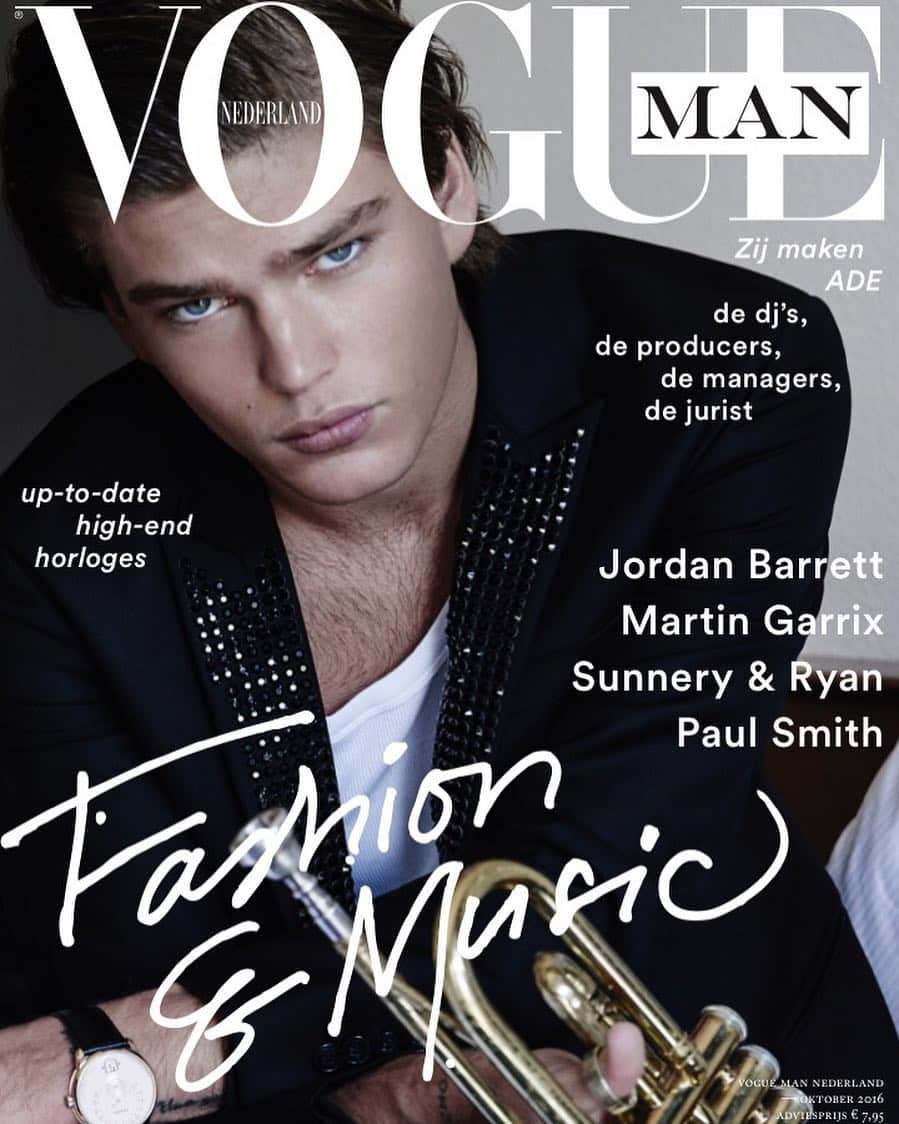 IMG Modelsさんのインスタグラム写真 - (IMG ModelsInstagram)「Me Against the Music. 🎶 #JordanBarrett (@iblamejordan) covers @VogueNetherlands Man's October '16 issue. #📷 @paulbellaart #👔 @martienvoguenl #👦🏼 #IMGstars」9月21日 9時19分 - imgmodels