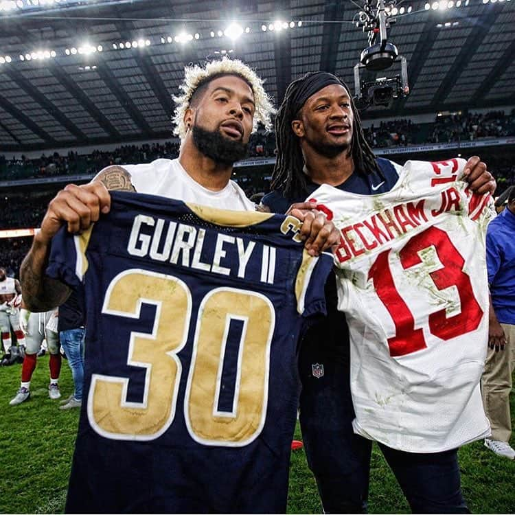 オデル・ベックハン・ジュニアのインスタグラム：「respect ! 🔑 #obj #nyg」