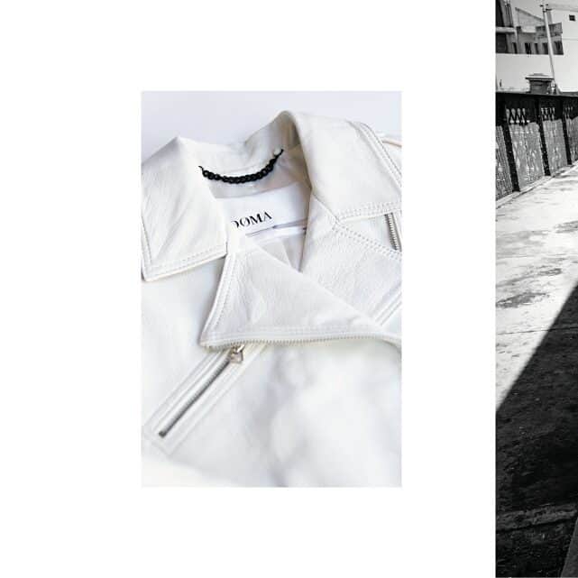 ドマのインスタグラム：「#doma #domaleather #white #leatherjacket #trend #aw17」