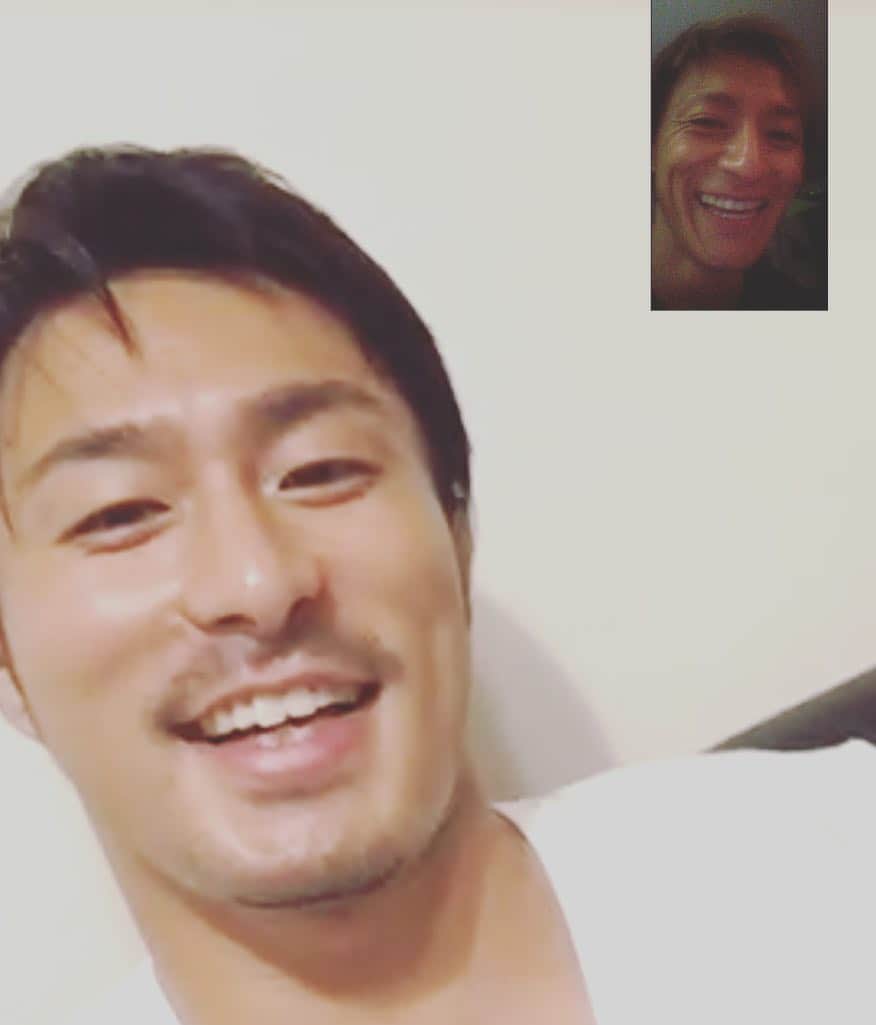 内山麿我のインスタグラム：「深夜のFaceTime。 ホモいww ゲイうけバツグンの、かず。柔道三段。 パーソナルトレーニングしてほしい方は是非ww  #gay #ではない #ホモ #ではない #イケメン #ではある #lgbt #偏見嫌い #worldpeace  #japan」