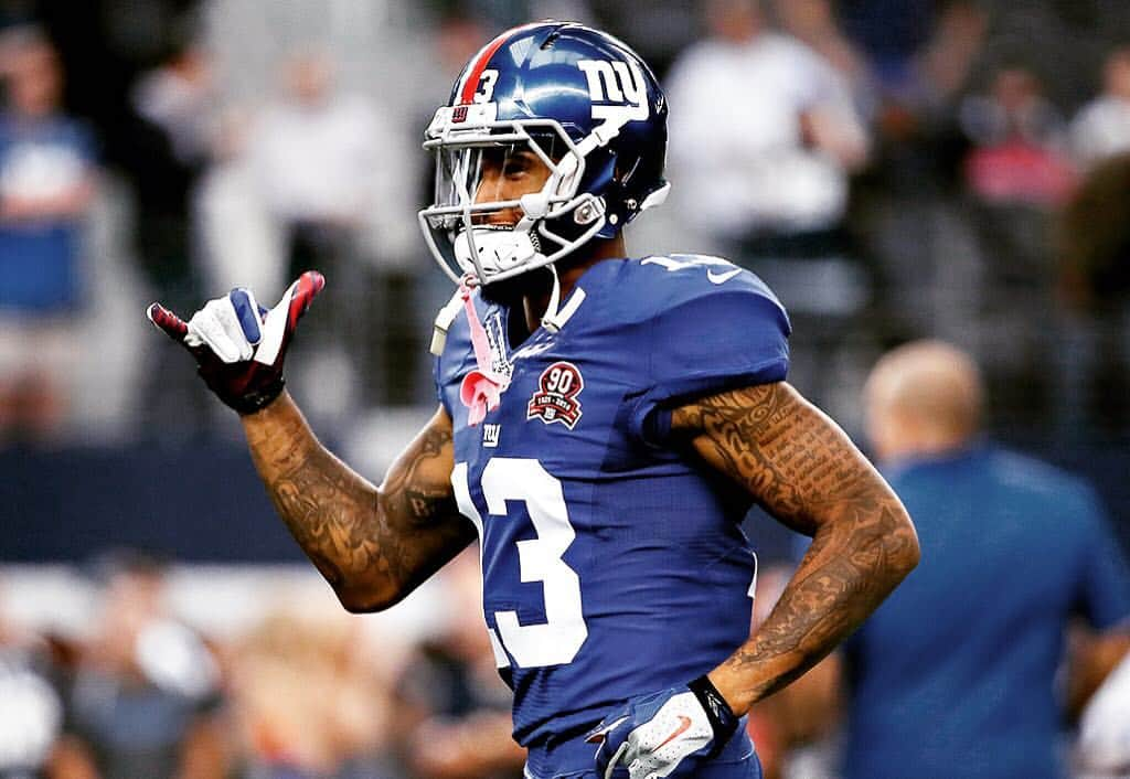 オデル・ベックハン・ジュニアのインスタグラム：「game day ! 🔥  thank you guys for 1k ! 🔌 #obj #nyg」