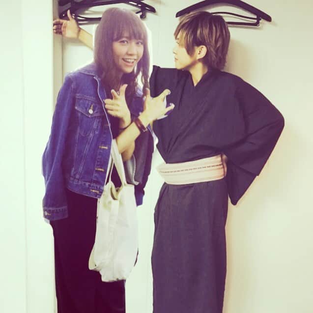 虎南有香のインスタグラム：「虎次郎君と2ショット風合成👫💓笑 #雑 #合成 #風男塾 #浴衣 #納涼船」