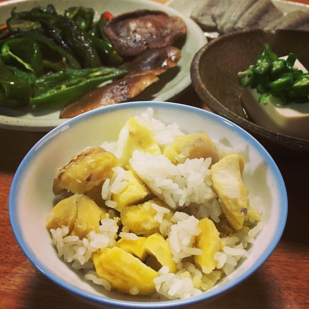榎戸教子さんのインスタグラム写真 - (榎戸教子Instagram)「実家に到着。 栗ご飯が待っていました。 いただきます＼(^o^)／」10月7日 20時03分 - noriko_enokido