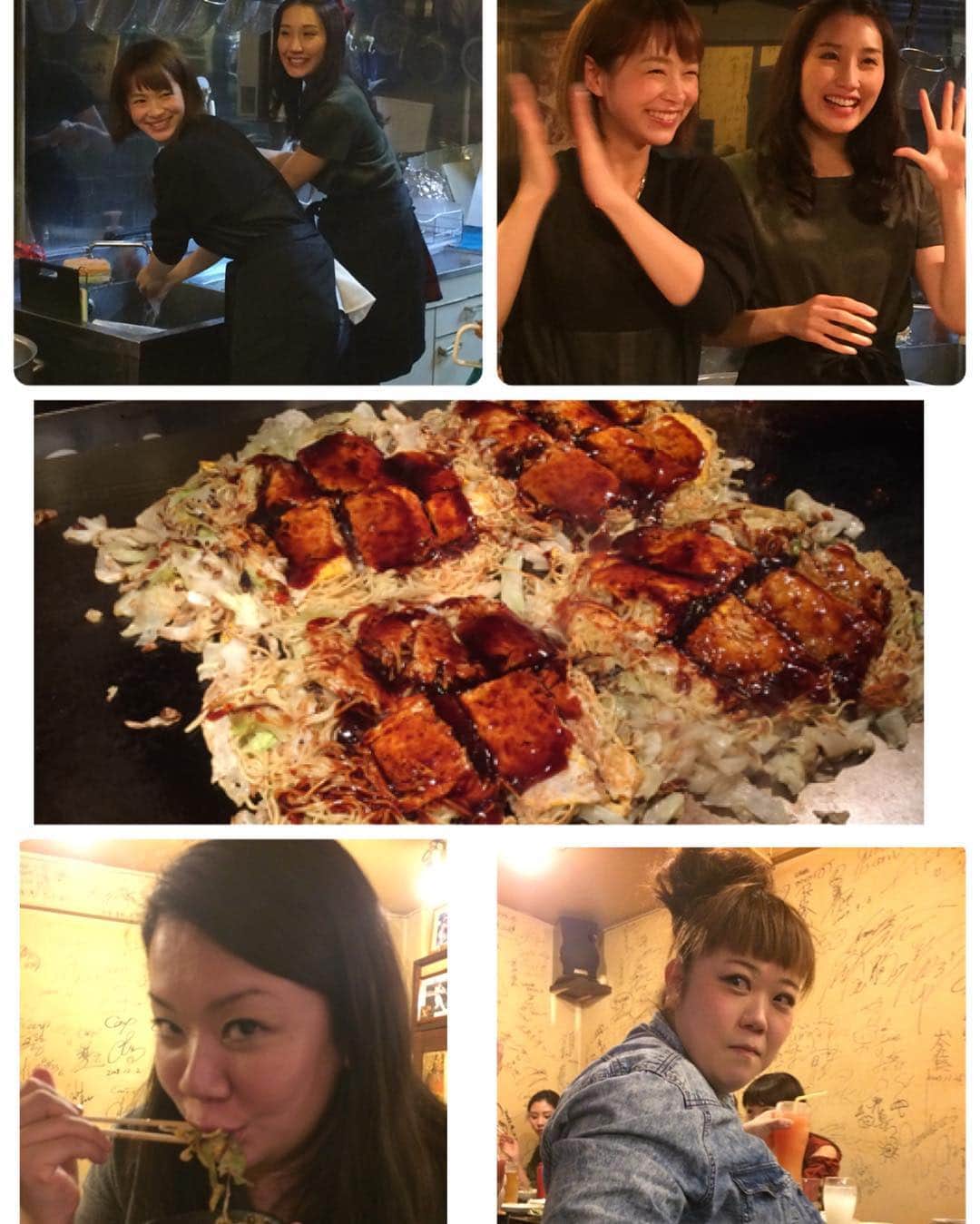 酒井瞳さんのインスタグラム写真 - (酒井瞳Instagram)「広島と言えばお好み焼き！ と言う事でお店の人にお願いして作らせてもらった！ 元アイドルが作ります♡ と言っても誰も興味を示してくれたなかったけど、おのころとAYAYAさんは食べてくれた  #作る二人 #食べる二人 #コイカリ #広島と東京 #広島お好み焼き」10月8日 13時06分 - s.sakaihitomi