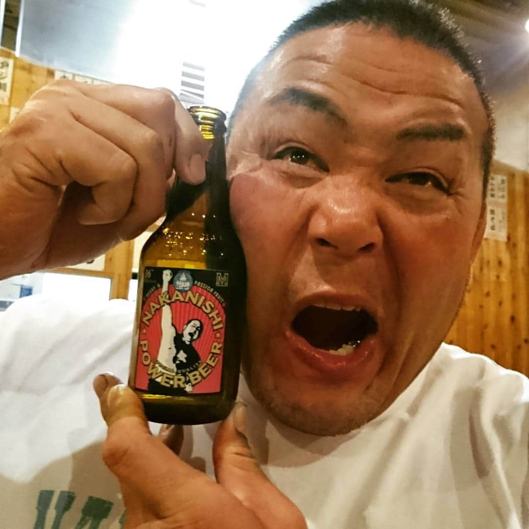 中西学のインスタグラム：「俺のビール♪NAKANISHI POWER ビール🍻＼(^o^)／」