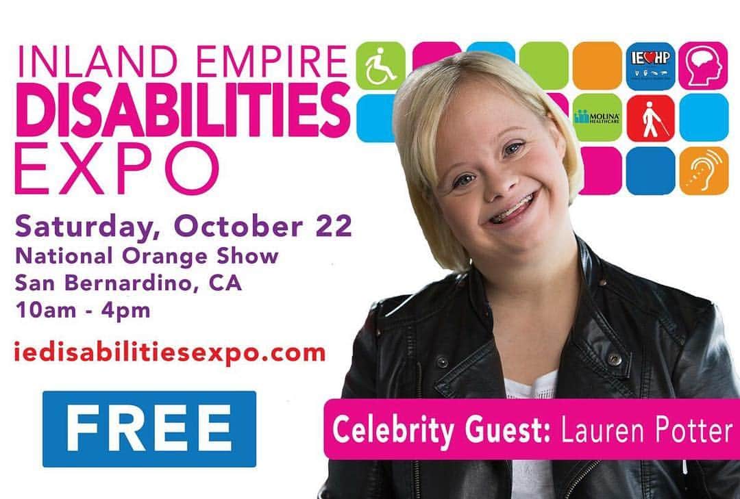 ローレン・ポッターのインスタグラム：「Any of my I.E. neighbors coming out to the Inland Empire Disabilities Expo?!? Come by and say hi on Saturday!」