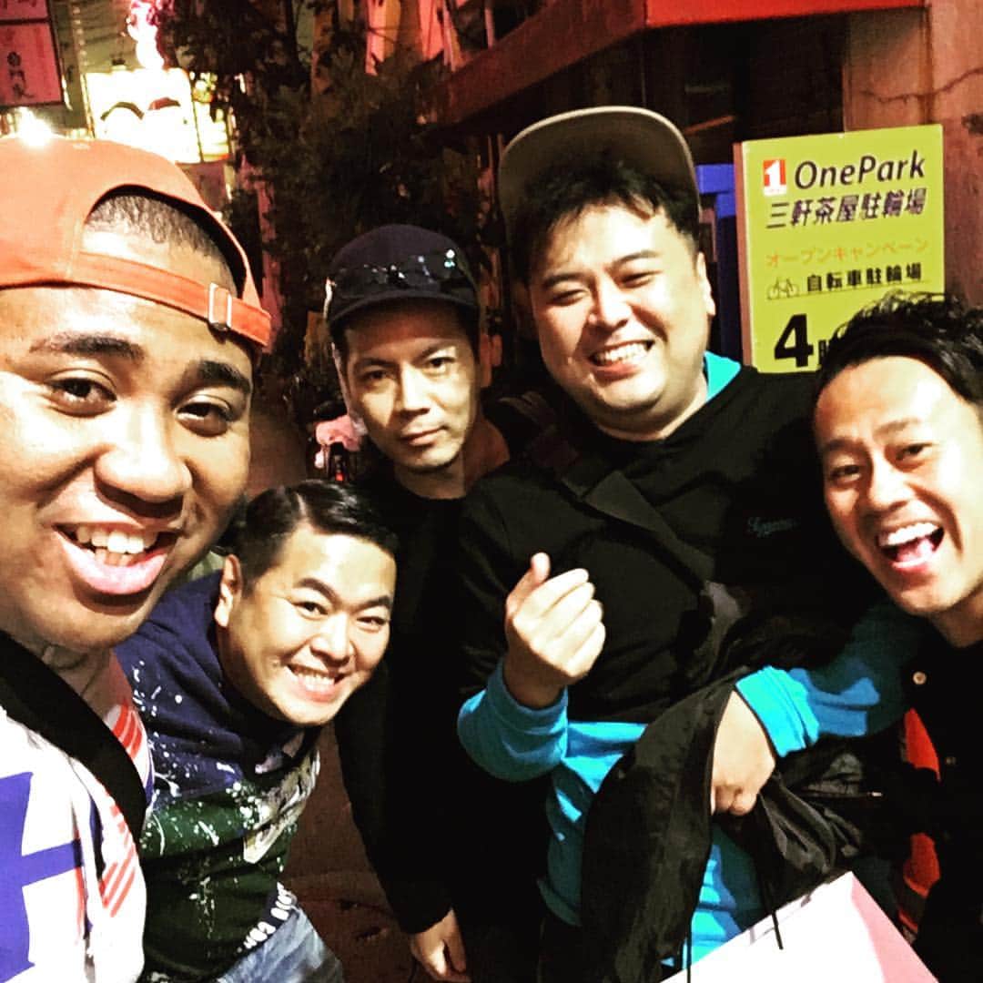 アントニーのインスタグラム：「昨晩ヒリヒリする仕事をした後このメンバーでお酒を！！！ #昨日はヒリヒリしたー #芸人したー #宮川大輔 さん #とろサーモン久保田 さん #ダイノジ大地 さん #天竺鼠 川原さん #板橋の怪物アントニー #とりあえずいい一日だったよ多分 #沢山寝たい」