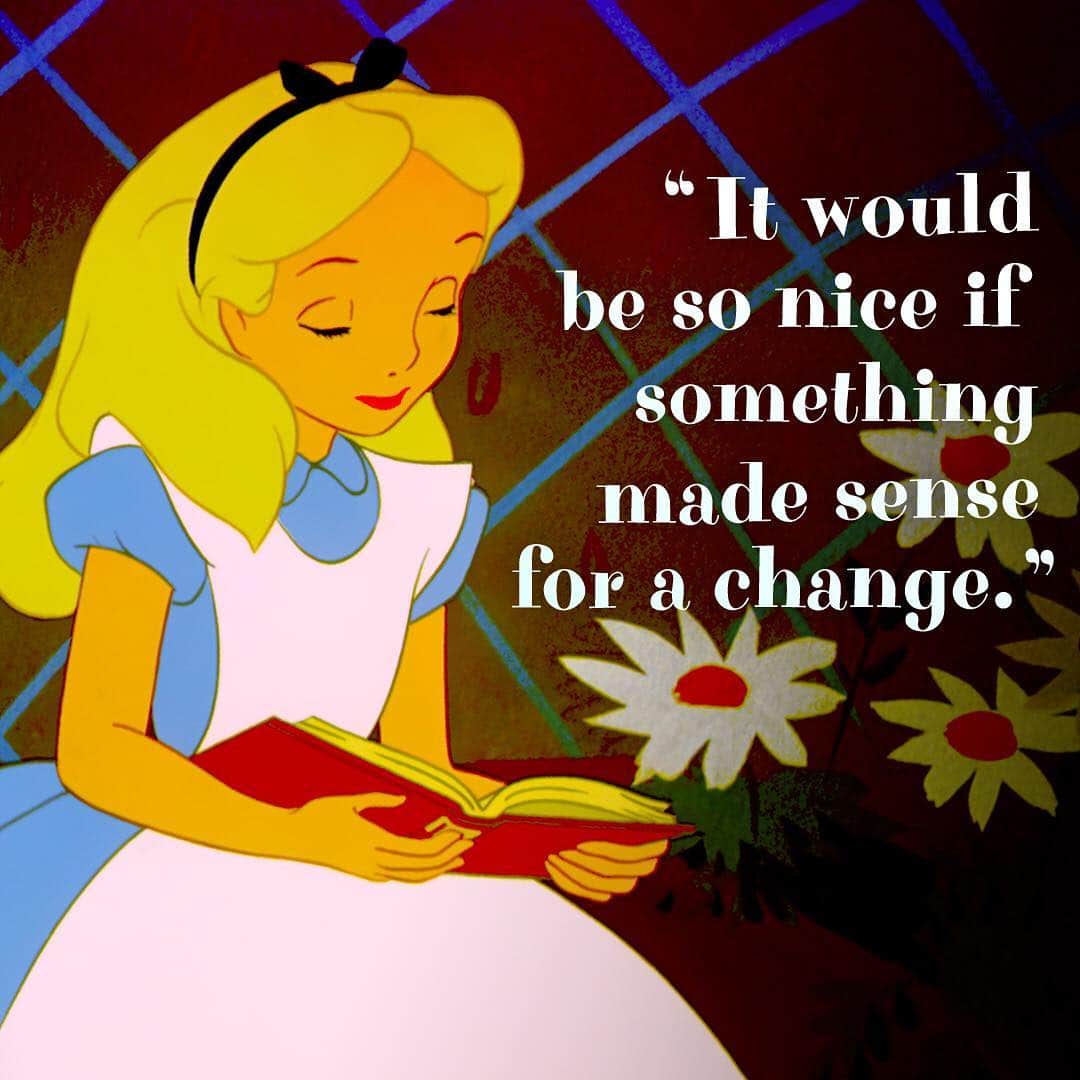 Disney Aliceのインスタグラム：「#TBT to the animated #AliceInWonderland and nonsense.」