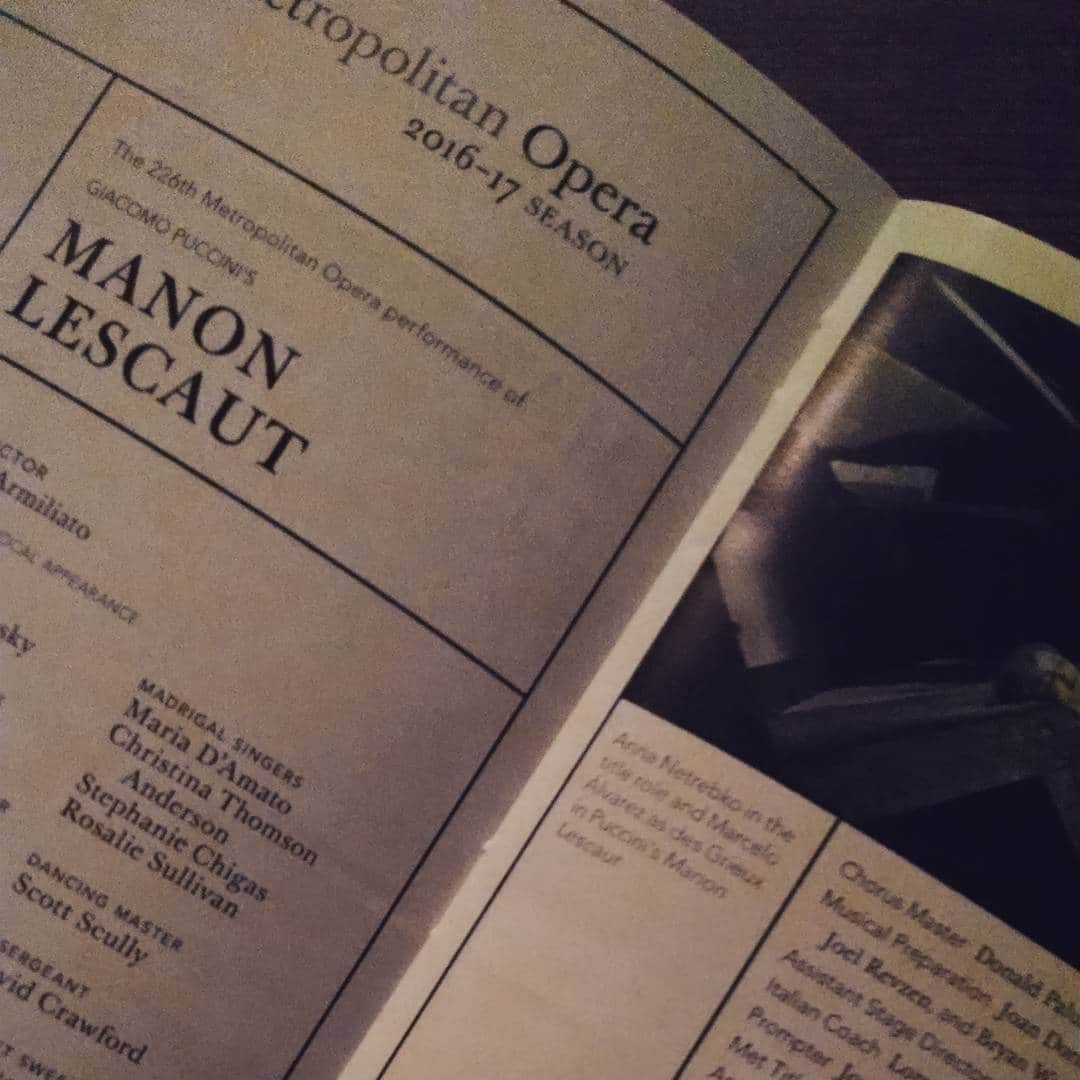 セサラーニさんのインスタグラム写真 - (セサラーニInstagram)「#manonlescaut #giacomopuccini #Beautiful#NicesittingnexttoJoelRevzen #annanetrebko ##marceloalvarez #Brilliantsets #metropolitanopera #salvatorejcesarani #Loft604」11月19日 14時38分 - salvatorecesarani