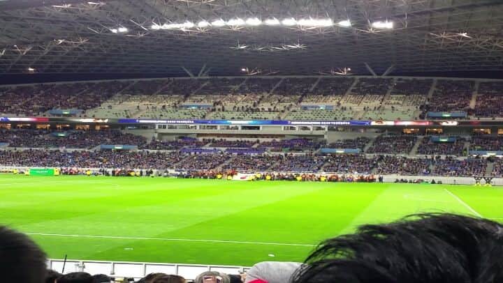 水樹りさのインスタグラム：「日本代表VSサウジアラビア戦💙⚽️🎌 #埼玉スタジアム2002 #サッカー日本代表 #選手入場 #岡崎ベンチスタート #日本最高」