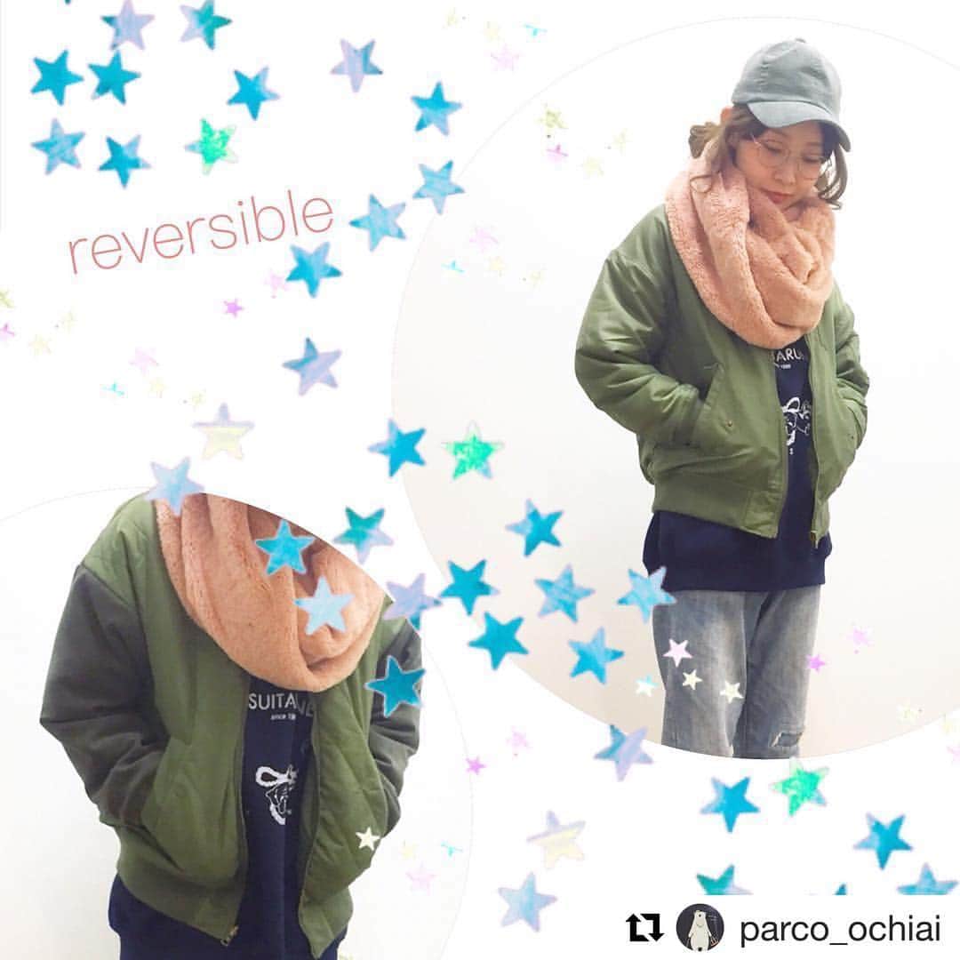 吉祥寺PARCOのインスタグラム：「【1階 J-TECH オチアイ】  #Repost @parco_ochiai with @repostapp ・・・ 10月の投稿でご紹介したWclosetのMA-1が新しくなって入荷しました👏🏻 今回は丈が短めでコンパクトなサイズ感◎ 中綿なのでポカポカです☺️ さらにリバーシブル！！ キルト素材にお袖の切り替えがとっても可愛い( ´･ᴗ･` )きゅん 是非店頭でお試しくださいね♩ . . . MA-1/¥6900+税 フェイクファースヌード/¥2300+税 その他/スタッフ私物 . . . #吉祥寺 #吉祥寺パルコ #オチアイパルコ #ma1 #ma1コーデ #ファー #スヌード #もこもこ #ootd #kawaii #可愛い #かわいい #今日のコーデ」