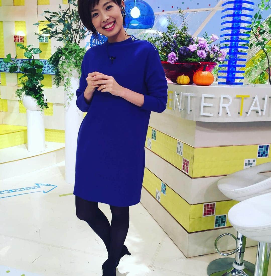 林マオさんのインスタグラム写真 - (林マオInstagram)「今日の#ミヤネ屋衣装🔷🔷 あざやかブルー😙 肩チャックのアクセントが効いてます🎶#レスピーギ」10月26日 16時58分 - maohayashi_ytv